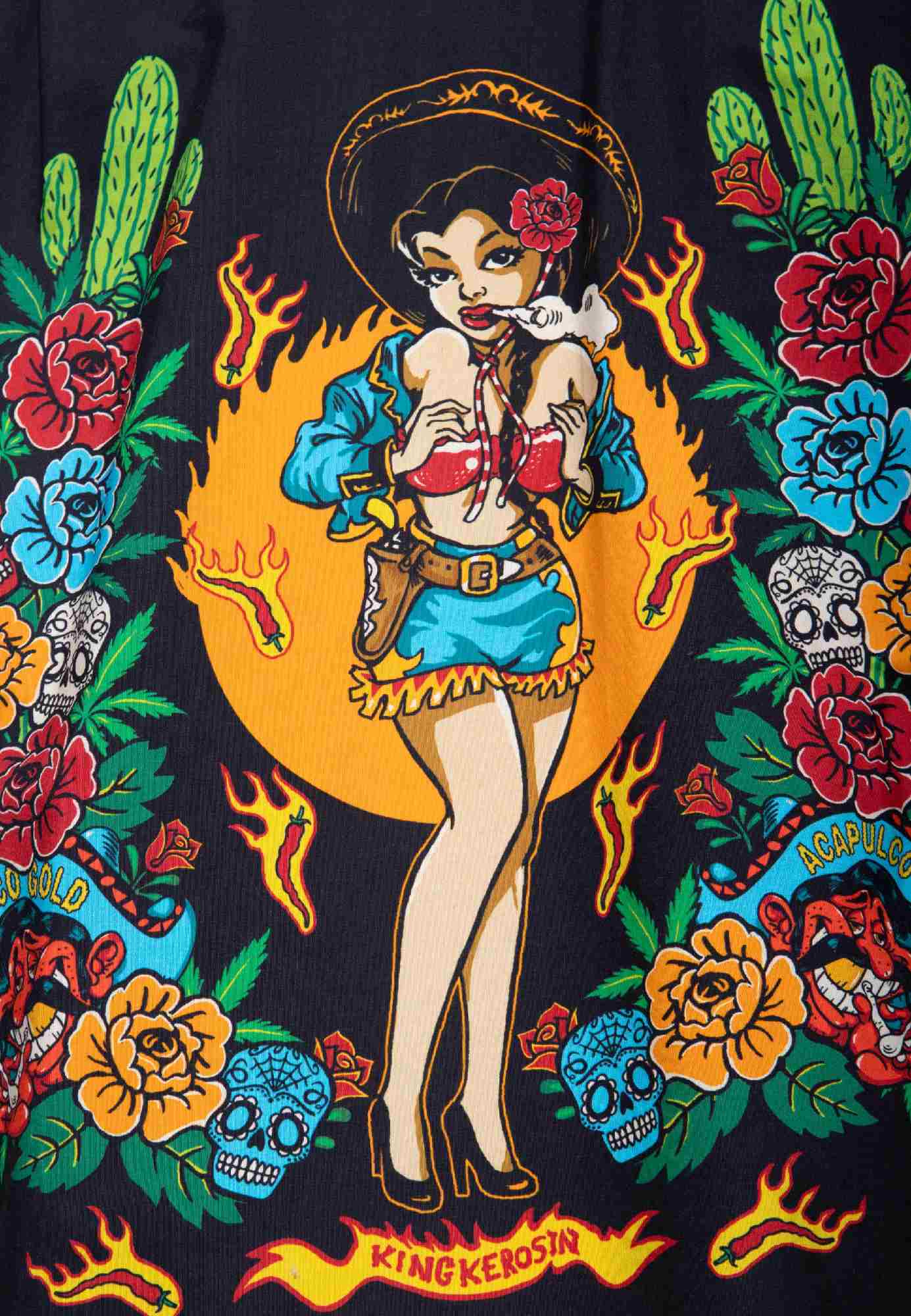 King Kerosin Acapulco Gold Chemise à manches courtes noir/multicolore 5XL Figure 7