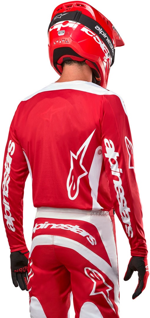 Alpinestars Fluid Lurv Motorcross shirt rood/wit L Figuur 3