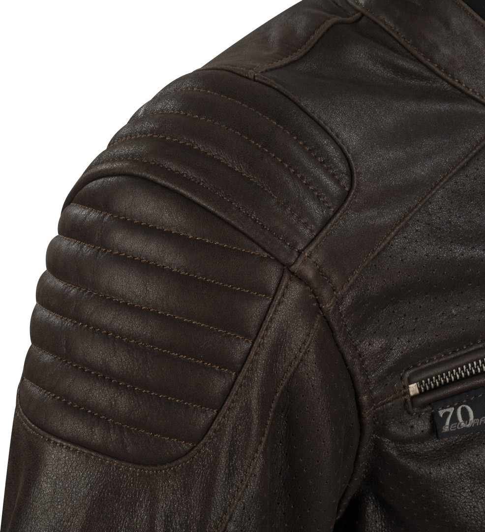 Segura Express perforated Motorcycle Leather Jacket brown M Figure 4
