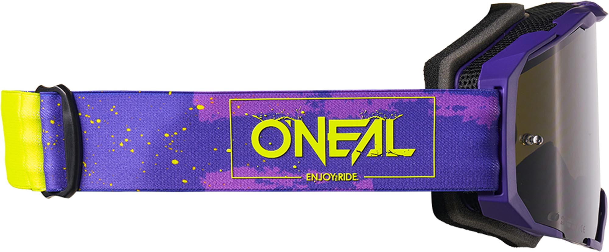 Oneal B-22 Paint Lunettes de motocross violet/jaune Figure 2