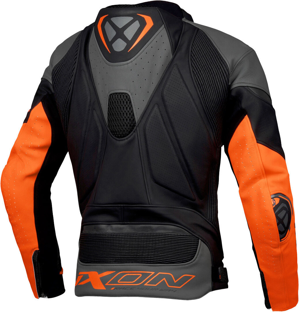 Ixon Vortex 3 Motorcycle Leather Jacket black/orange M Figure 2