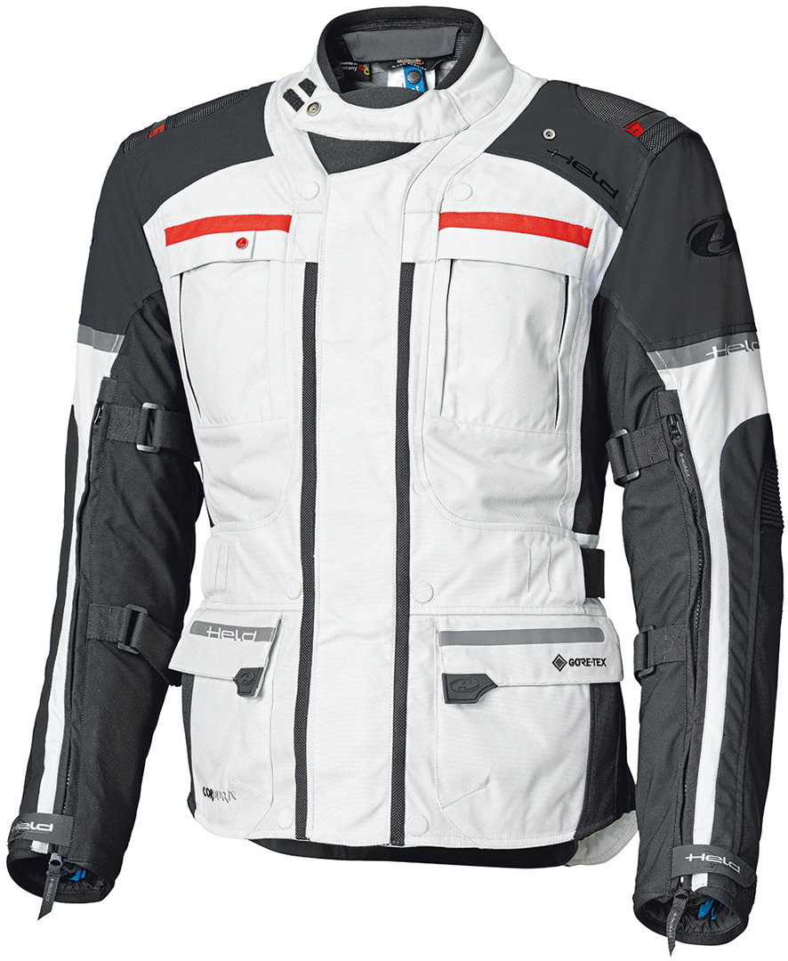 Held Carese Evo GTX Motorrad Textiljacke hellgrau/rot S Abbildung 1