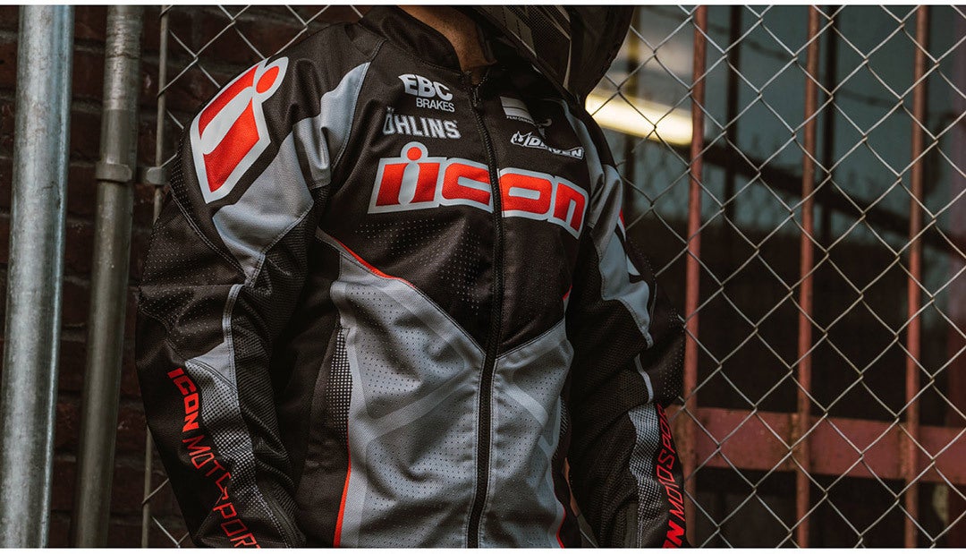 Icon Hooligan Ultrabolt Motorcycle Textile Jacket black/grey/red XL Figure 5