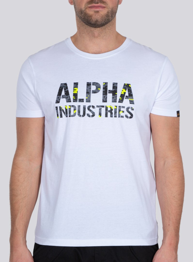 Alpha Industries Camo Print Tričko bílá/černá M Obrázek 1