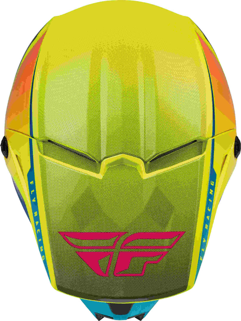 Fly Racing Kinetic Drift Cască de motocross Albastru/galben M (57/58) Figura 2