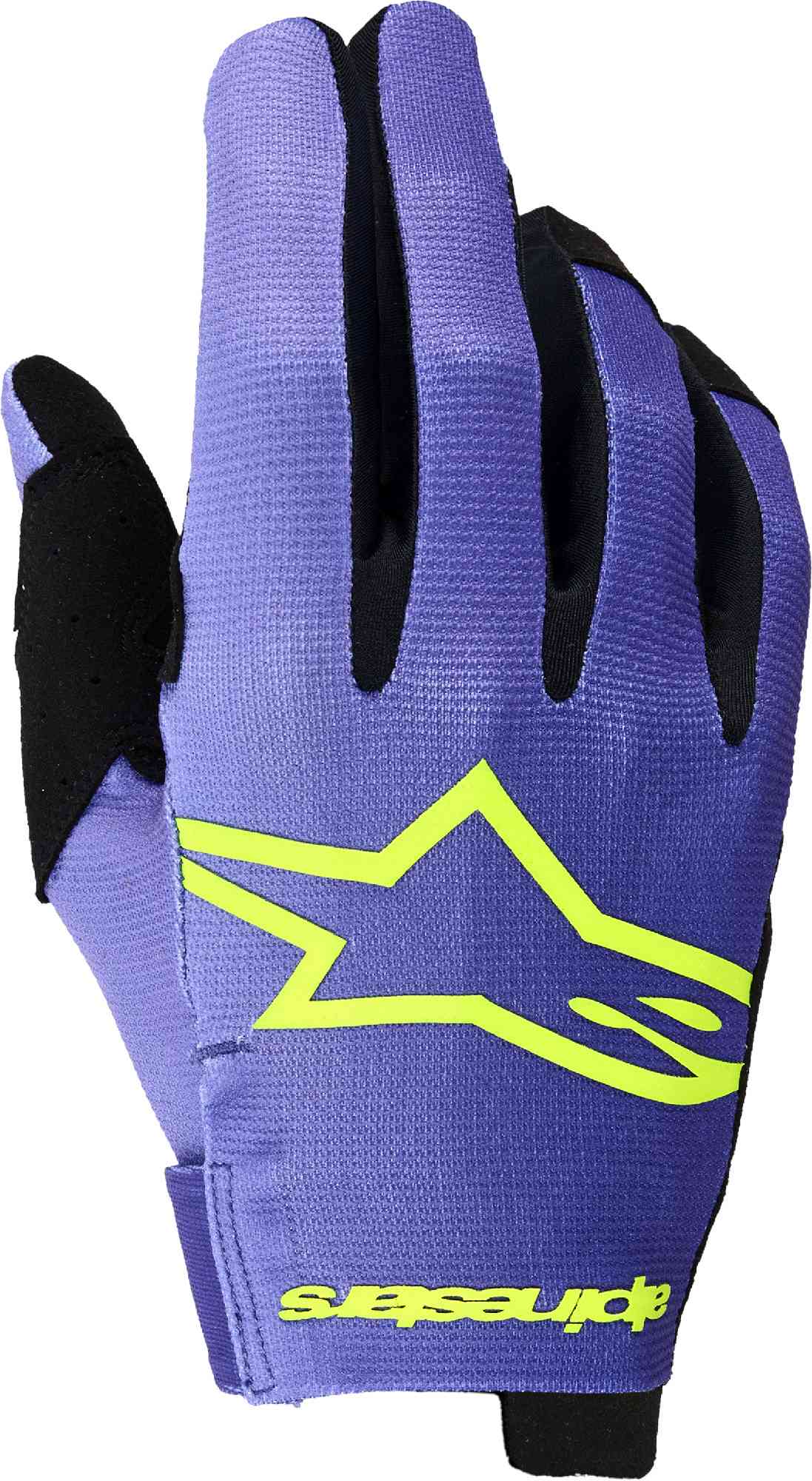 Alpinestars Radar Mănuși de motocross mov/galben neon L Figura 1