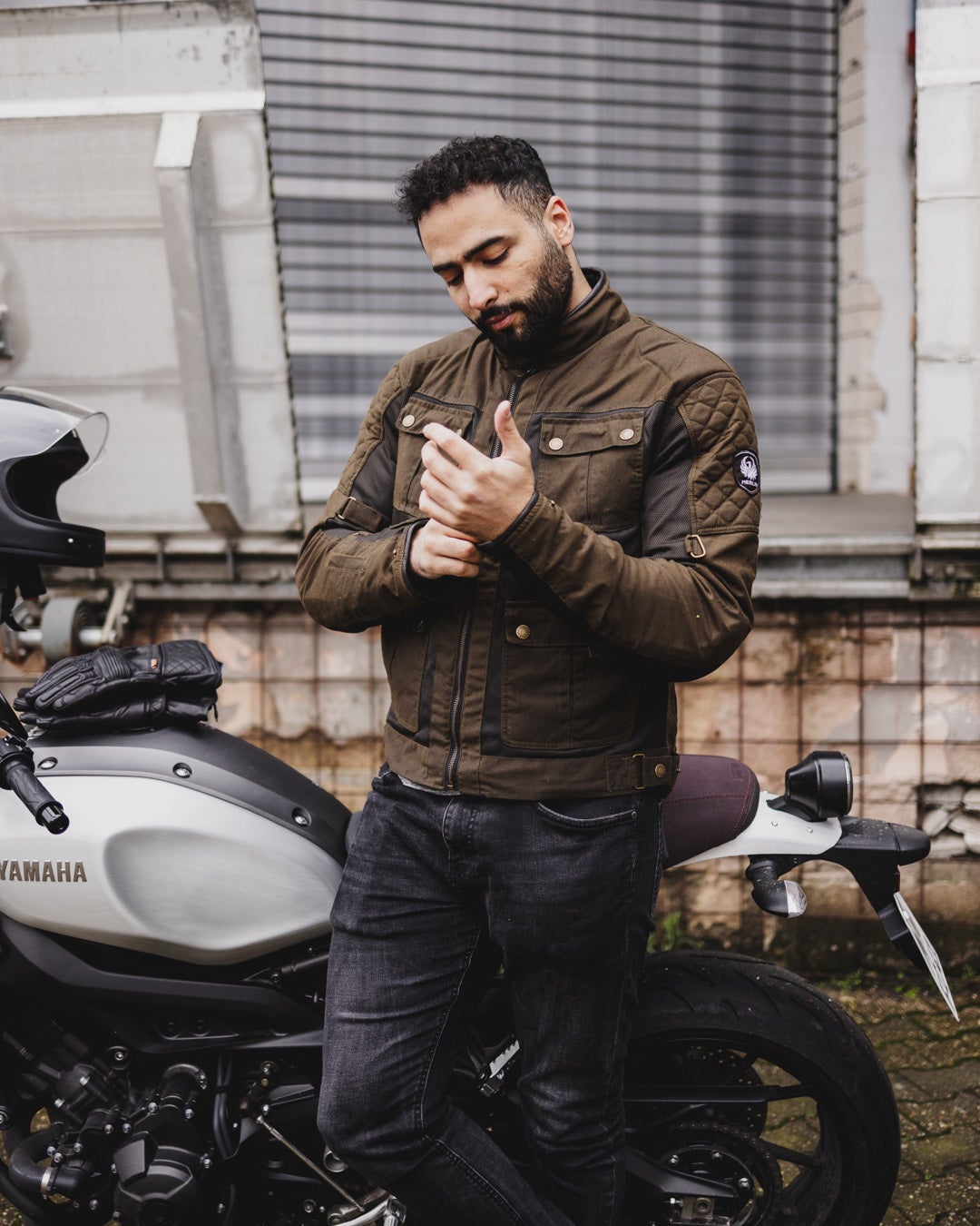 Merlin Chigwell Utility Motorcycle Waxed Jacket olive XL Figure 6