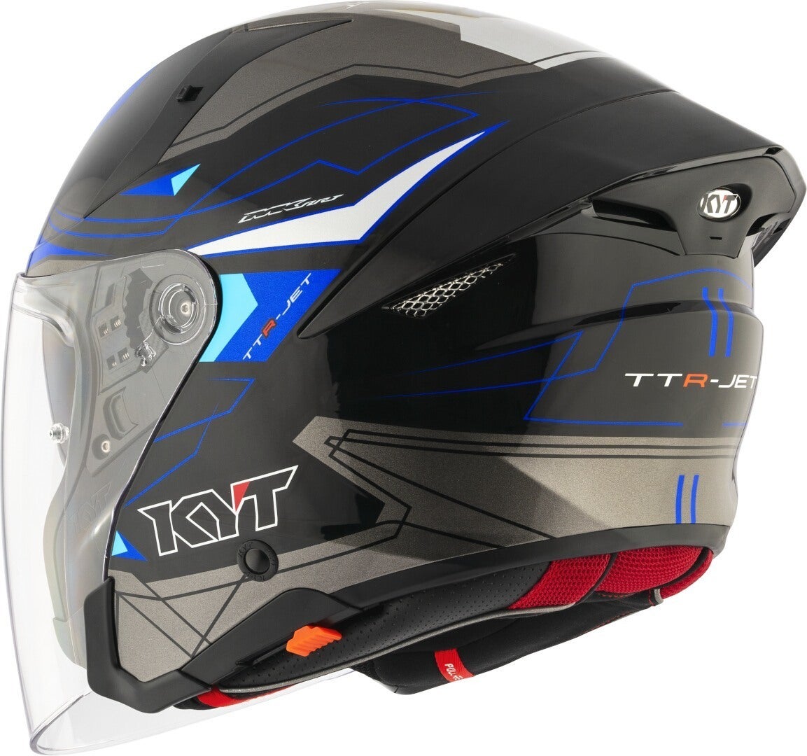 KYT TTR-Jet Led Casco Jet nero/blu S (55/56) Figura 3