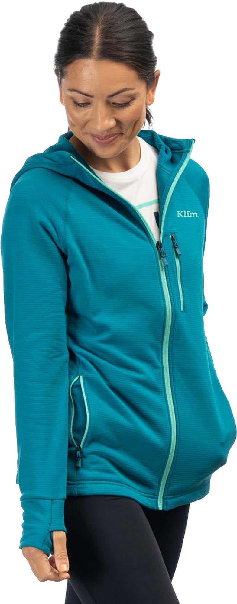 Klim Halo Sweat à capuche zippé pour dames turquoise L Figure 2