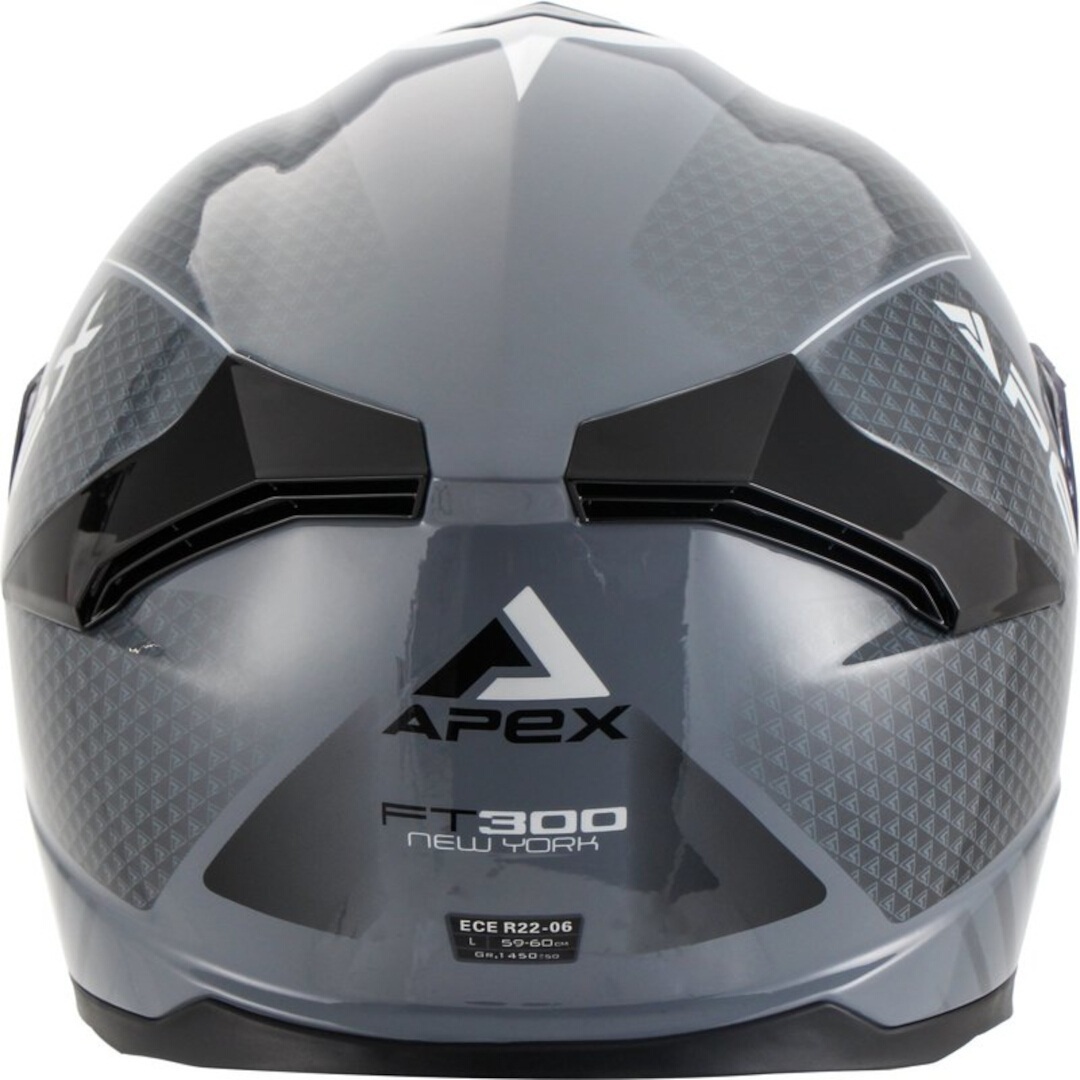 APEX FT300 New York Hjälm Svart/grå XS (53/54) Figur 2