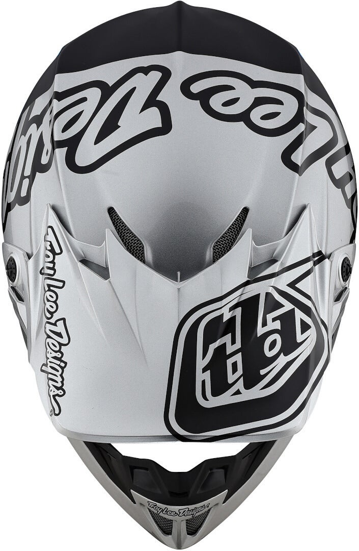 Troy Lee Designs SE4 Silhouette MIPS Casco Motocross nero/argento/rosso L Figura 2