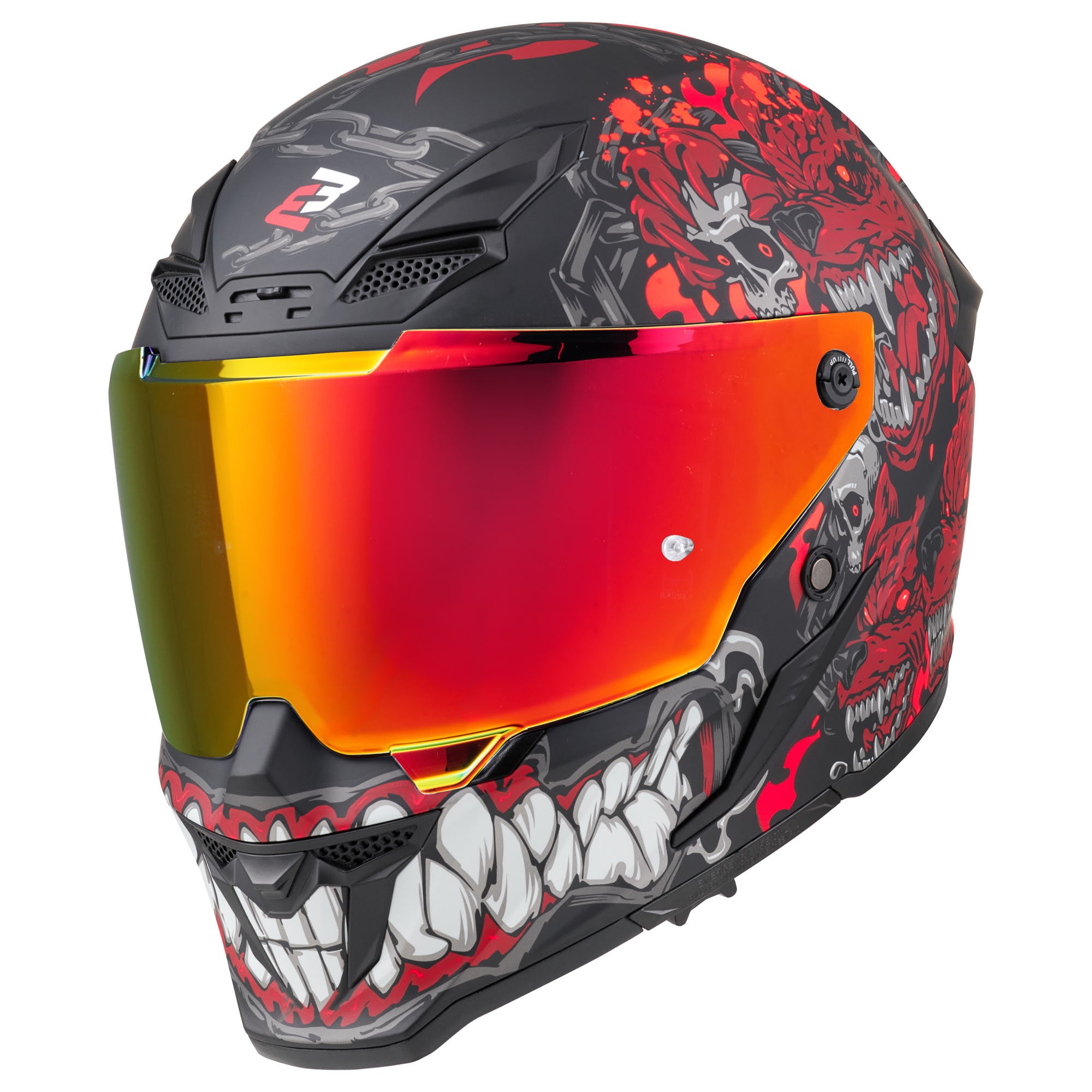 Bogotto Blade Gatekeeper Helm schwarz/grau/rot 2XL Abbildung 1