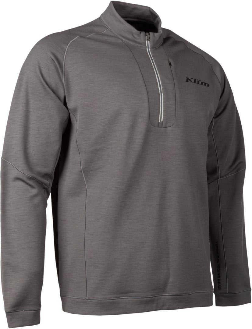Klim Teton Merino 1/4 Zip Functioneel shirt grijs M Figuur 3