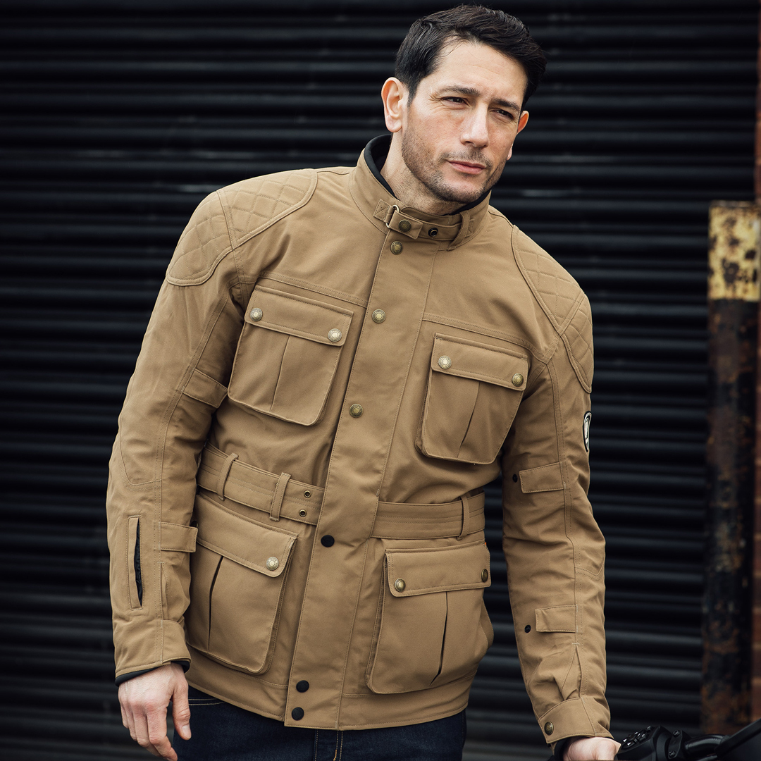 Merlin Burslem Eco Laminated Motorcycle Textile Jacket Sand XL Figure 13