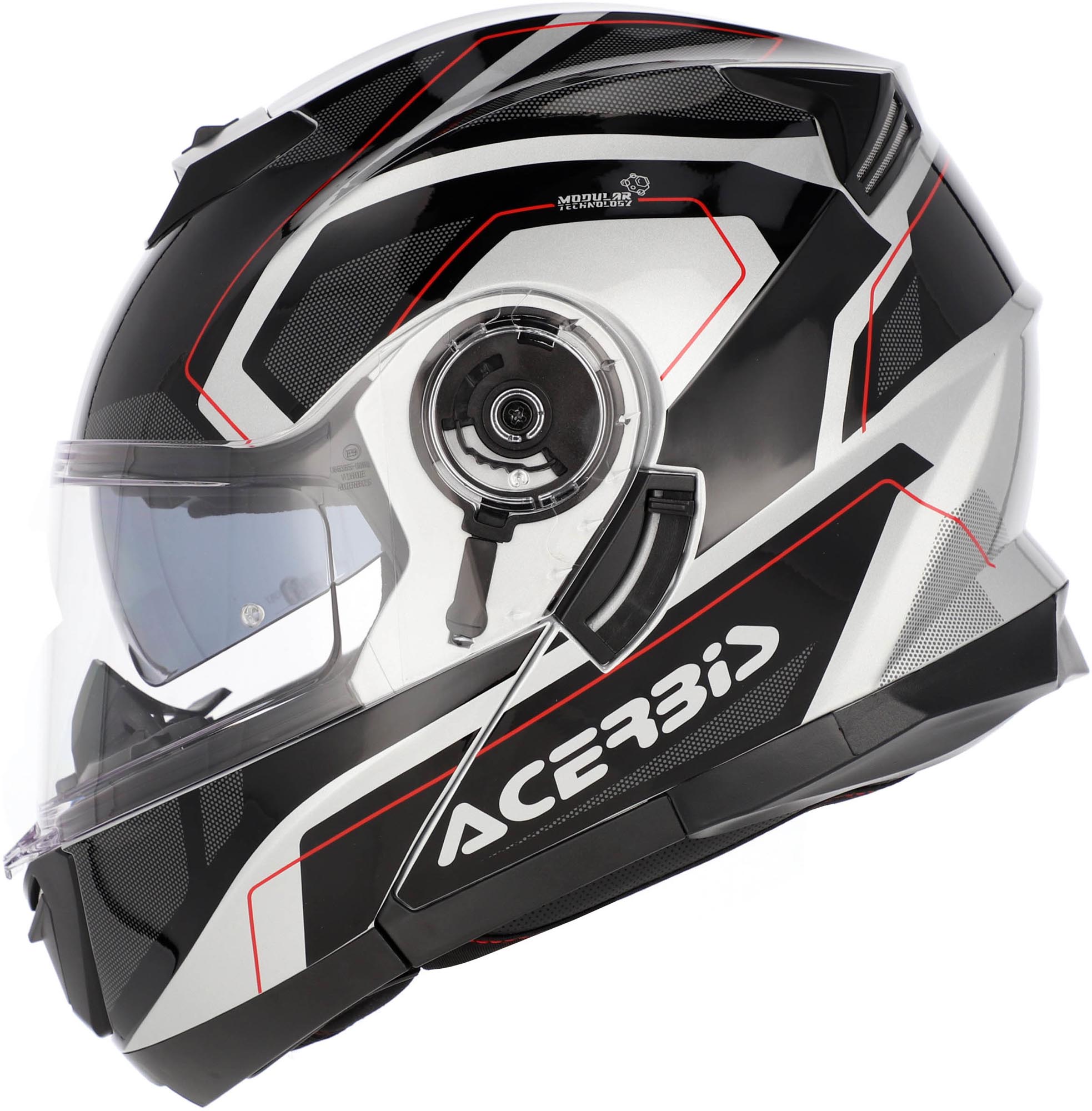 Acerbis Serel Graphic Hjelm Sort/sølv mat M (57/58) Figur 4