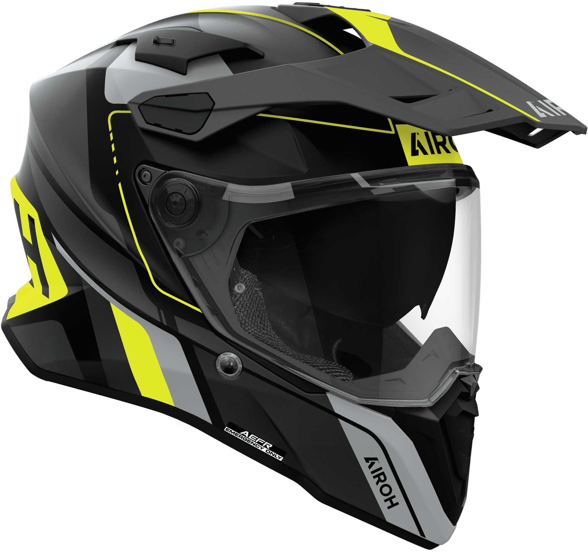 Airoh Commander 2 Skip Casco da motocross nero opaco/grigio/giallo neon XXL (63) Figura 2