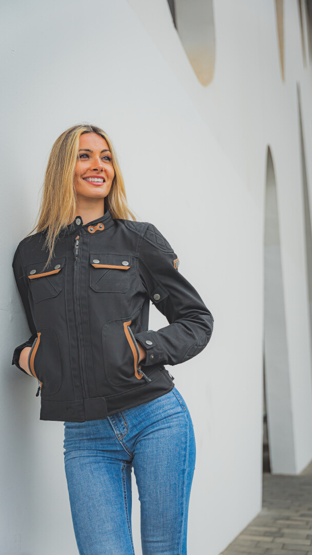 LS2 Bullet imperméable dames moto textile veste noir M Figure 9