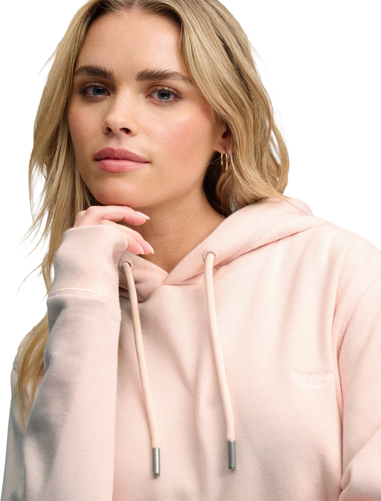 Superdry & Co Signature Γυναικείο φούτερ με κουκούλα ροζ M Γράφημα 3