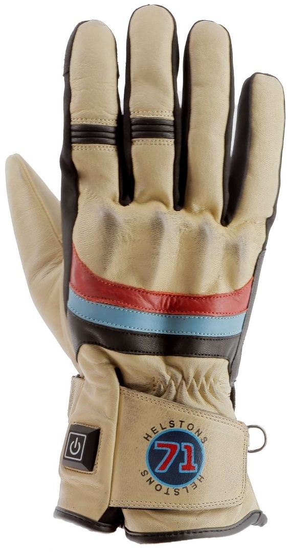 Helstons Bora Opvarmede motorcykelhandsker beige 11 Figur 1