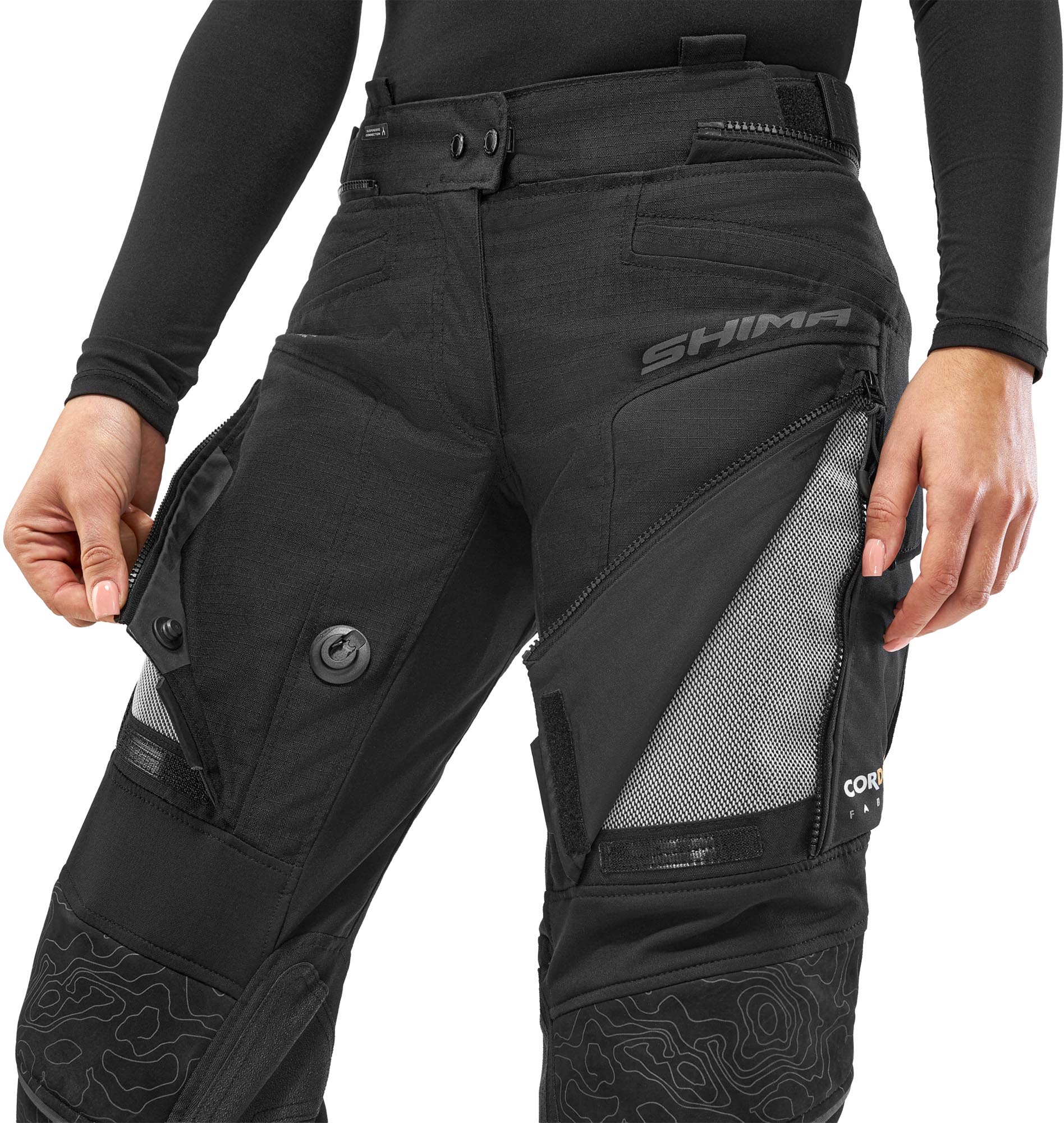 SHIMA Tracker Pantalon textile moto pour dames noir M Figure 7