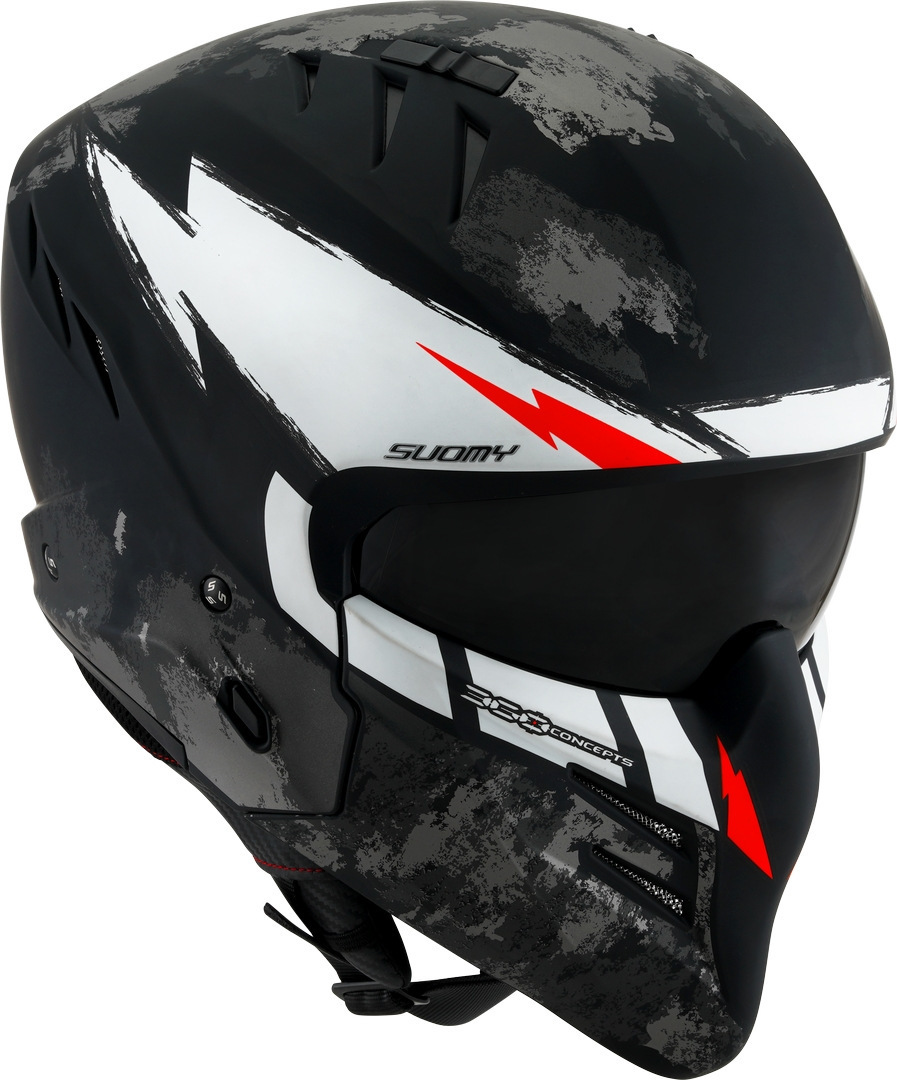 Suomy Armor Hi Volt Jethjälm svart/vitt XS (53/54) Figur 3
