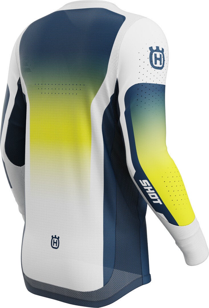 Shot Aerolite Husqvarna Limited Edition 2025 Maillot de motocross bleu/blanc/jaune XL Figure 2