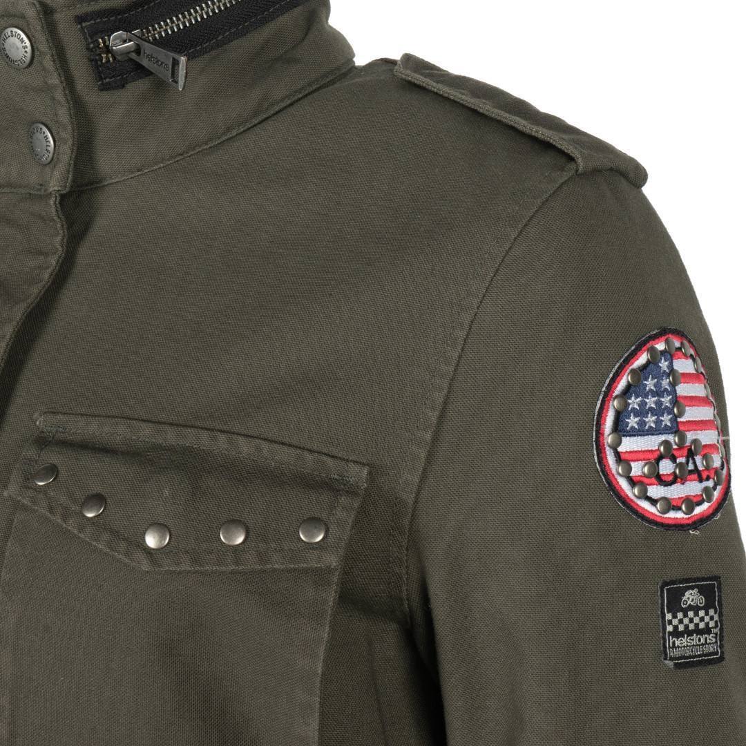 Helstons Tara Damer Motorcykel tekstiljakke Mørk khaki M Figur 3