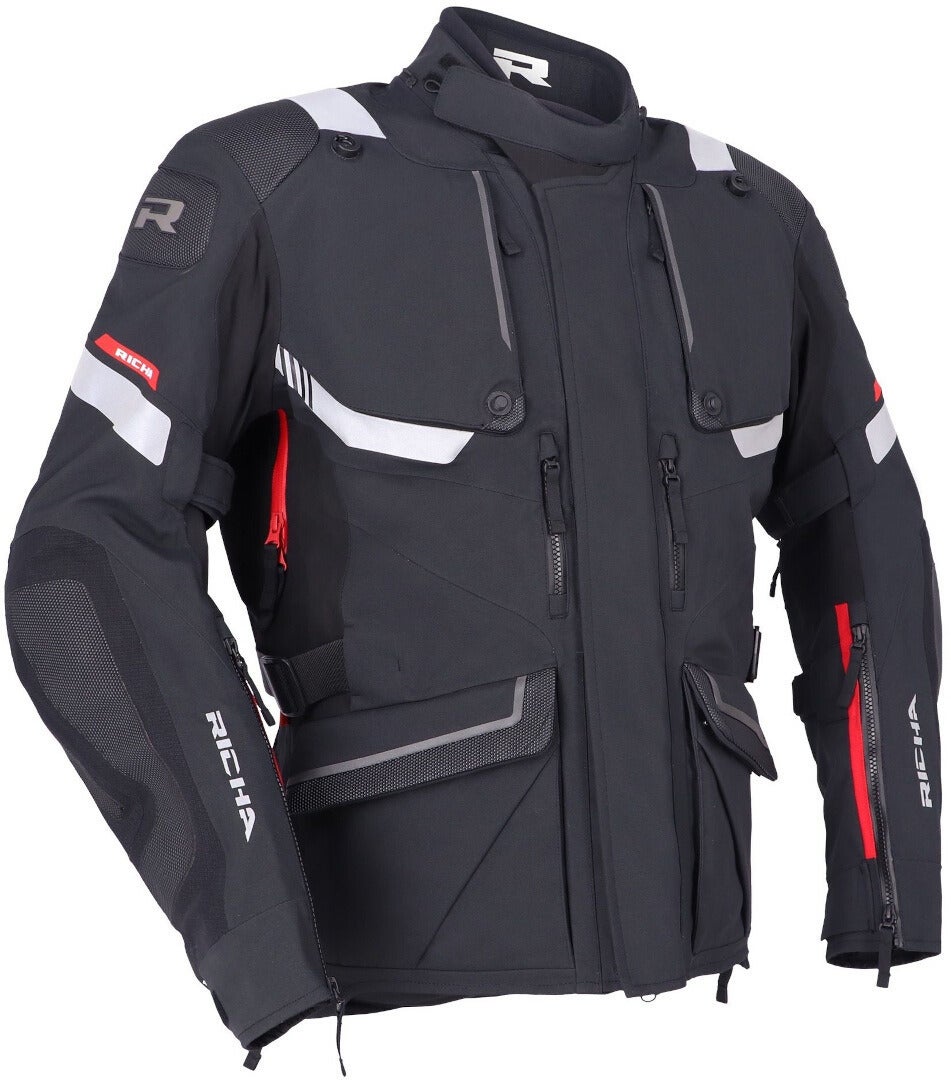 Richa Armada 1.1 Gore-Tex Pro waterproof Motorcycle Textile Jacket black/white/red XL Figure 1