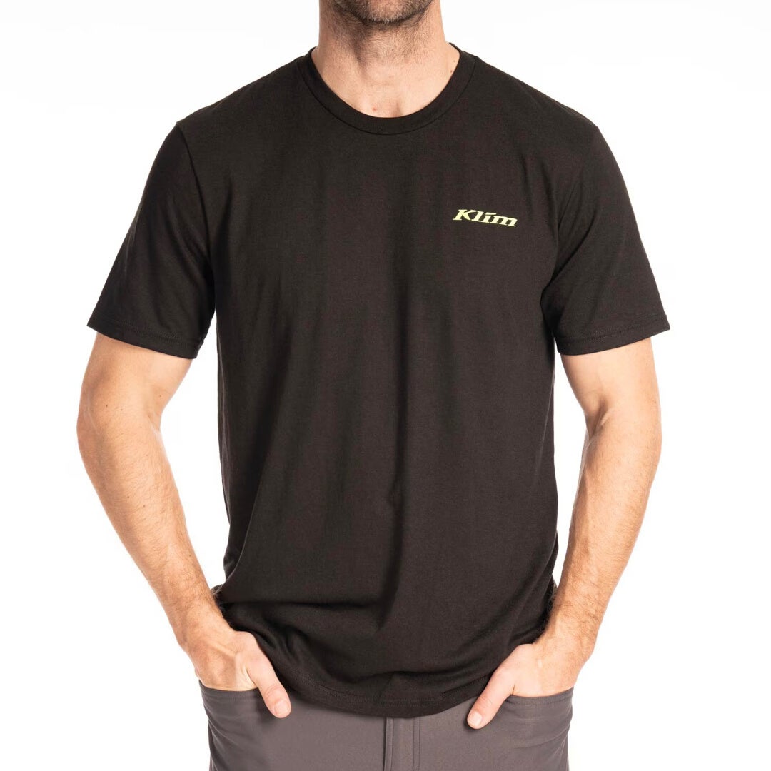 Klim Saddle Mountain Tri-Blend Camiseta preto/neon-amarelo M Figura 1