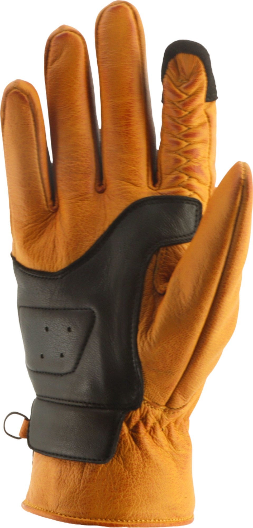 Von Dutch X Helstons Bones perforerede motorcykelhandsker guld/sort 13 Figur 2