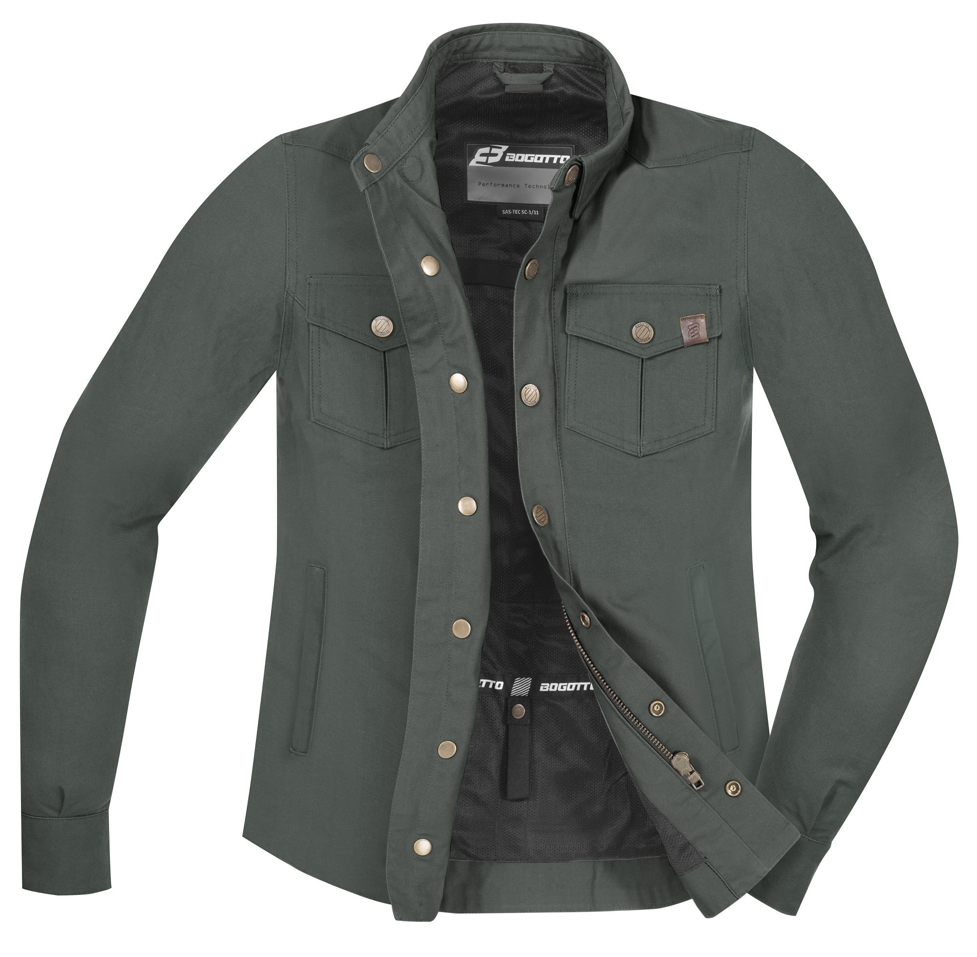 Bogotto Furrow Cămașă de motocicletă verde XL Figura 3