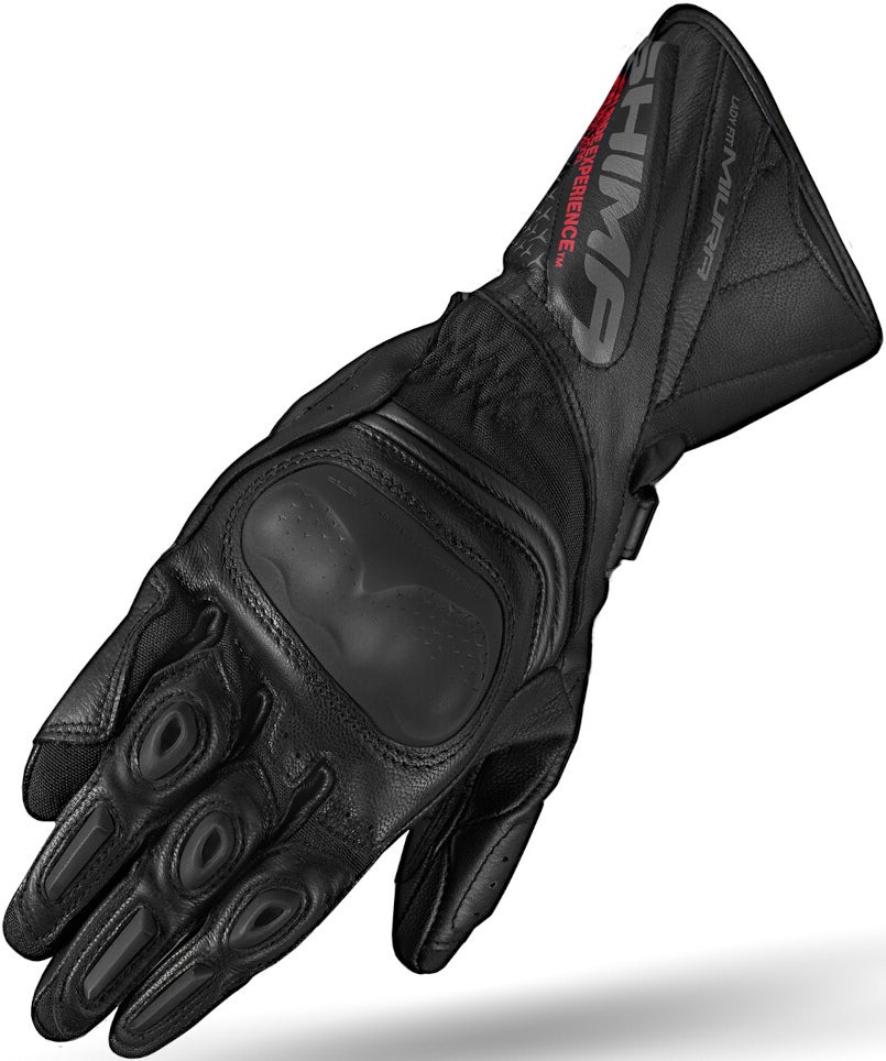 SHIMA Miura perforerede dame motorcykelhandsker Sort M Figur 1