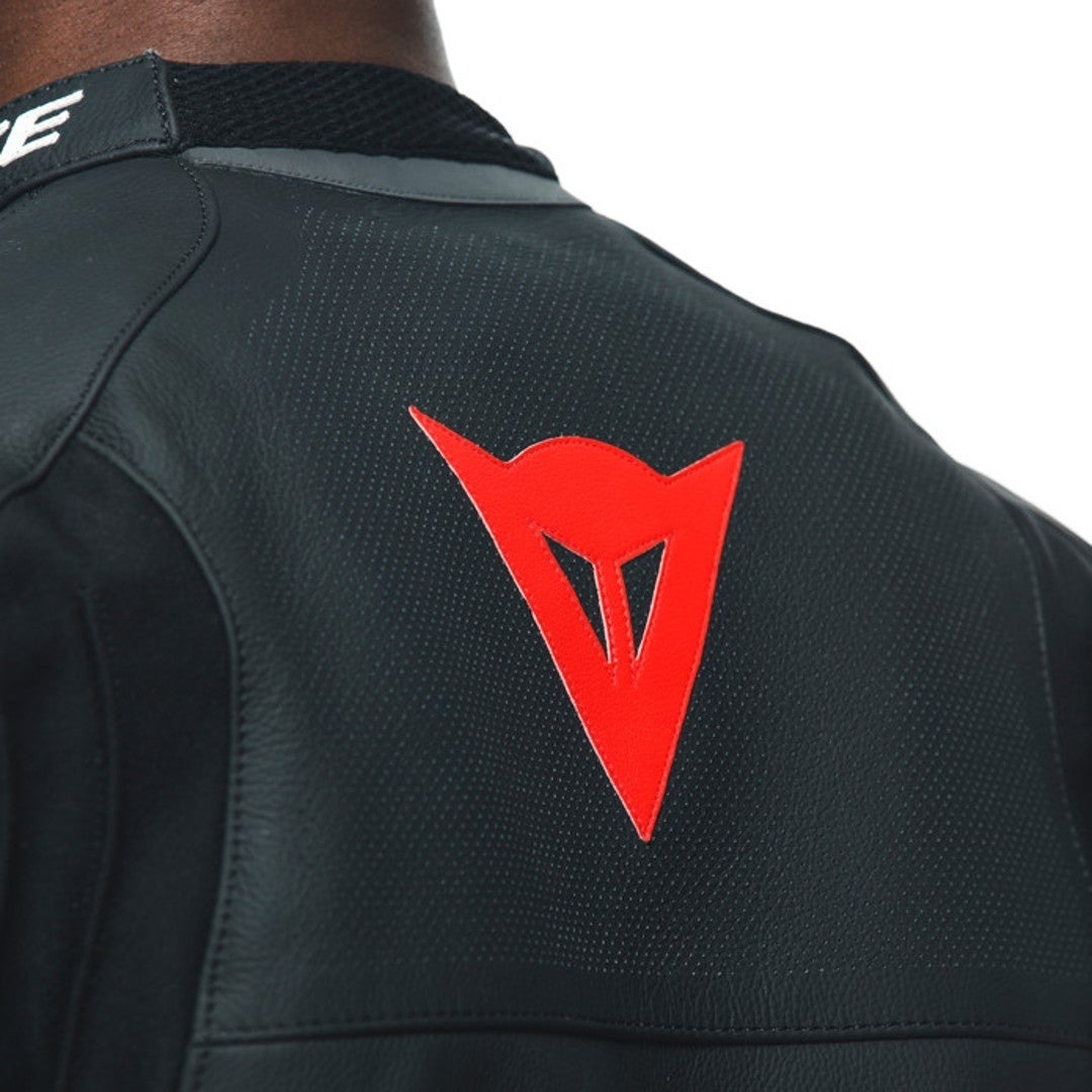 Dainese Sportiva Jaqueta de couro de motocicleta perfurada preto 48 Figura 5