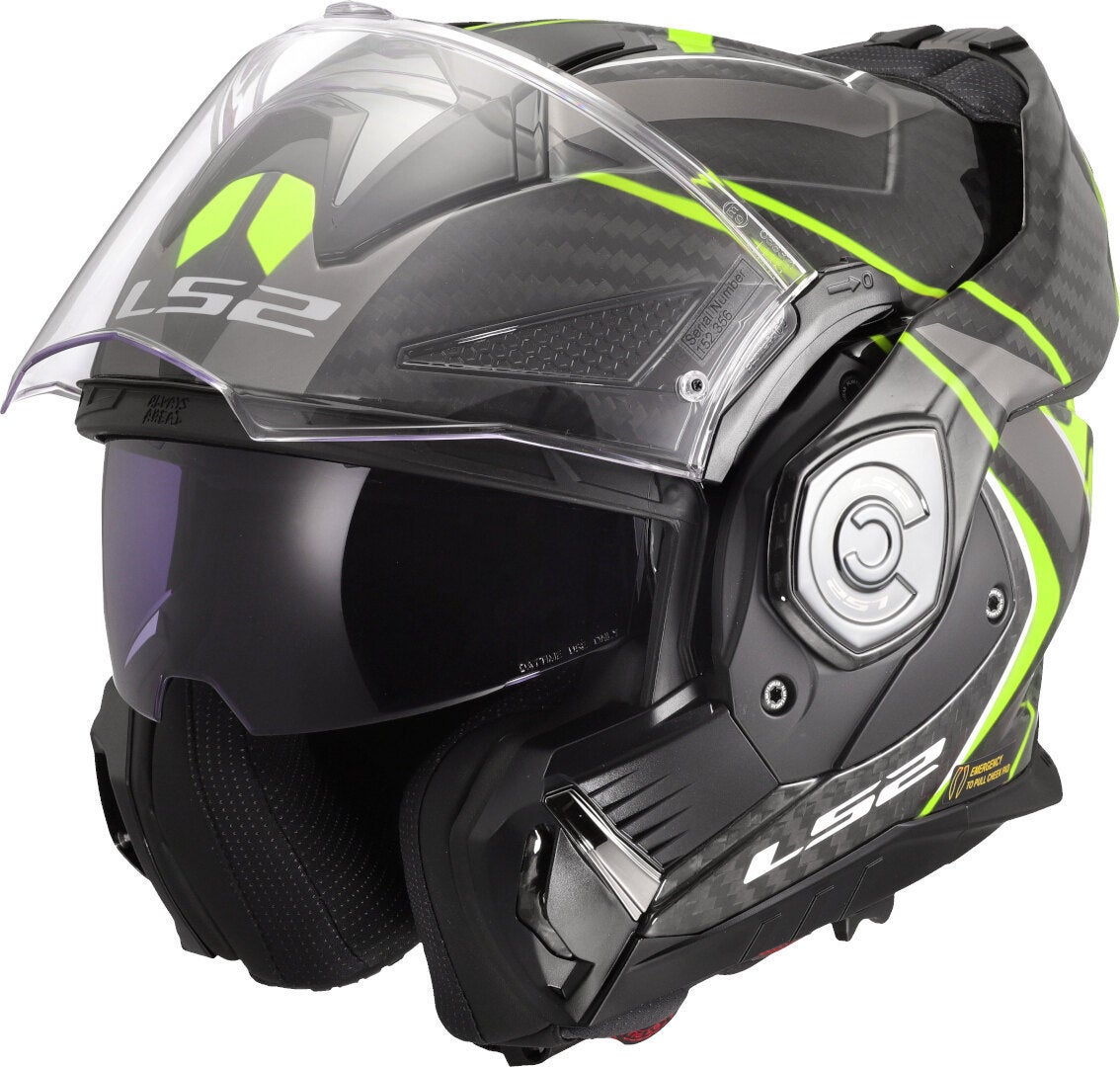 LS2 FF901 Advant X Carbon Future II Helm neongeel S (55/56) Figuur 9