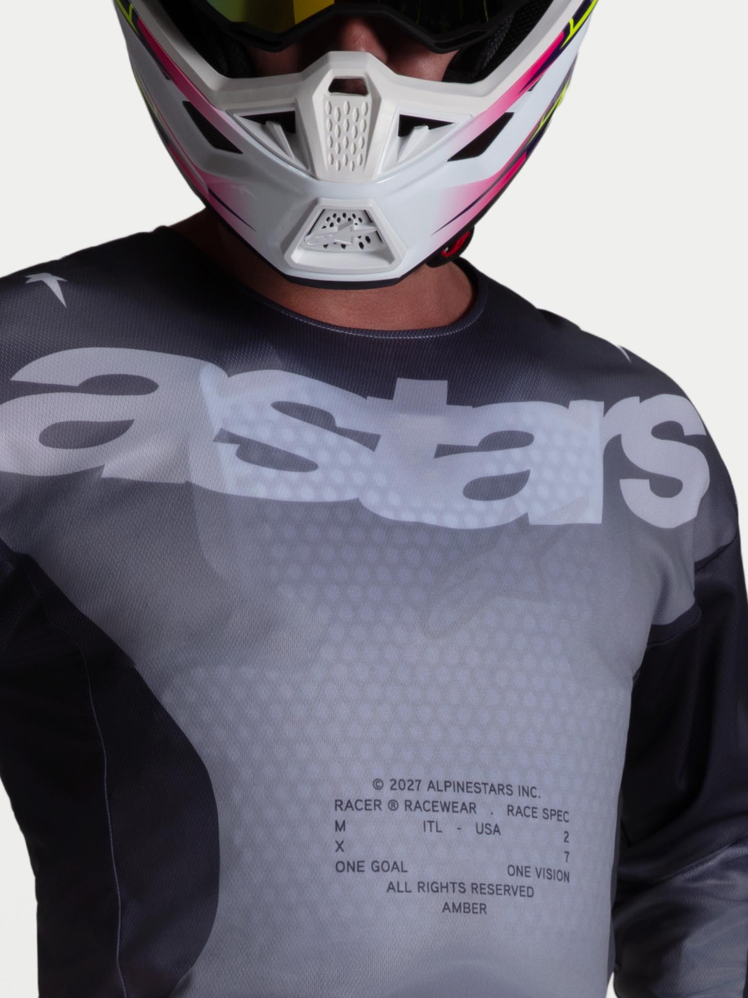 Alpinestars Racer Amber Motocross Jersey grey/purple L Figure 5