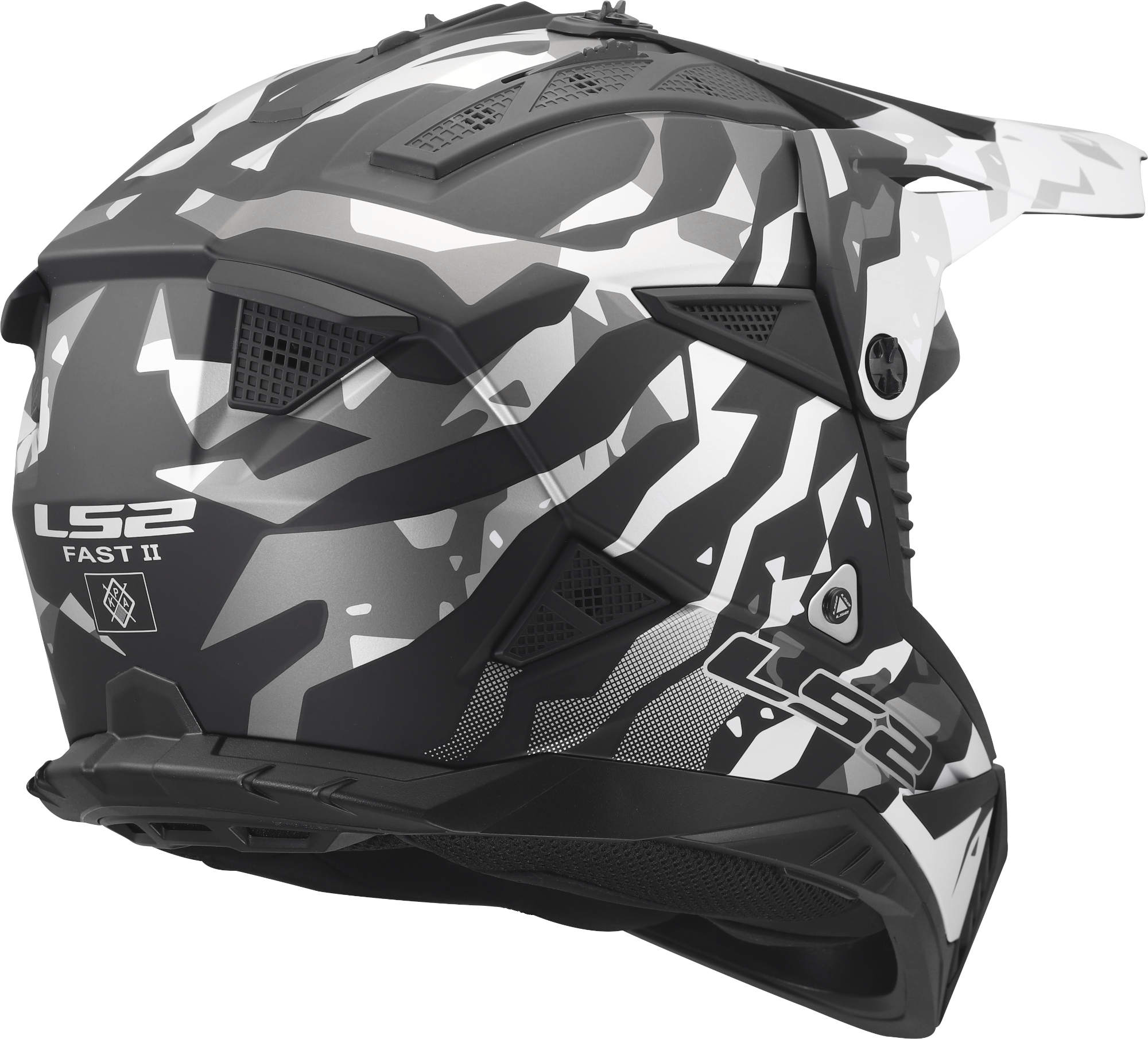 LS2 MX708 Fast II Grotesk Casque de motocross noir/gris S (55/56) Figure 5