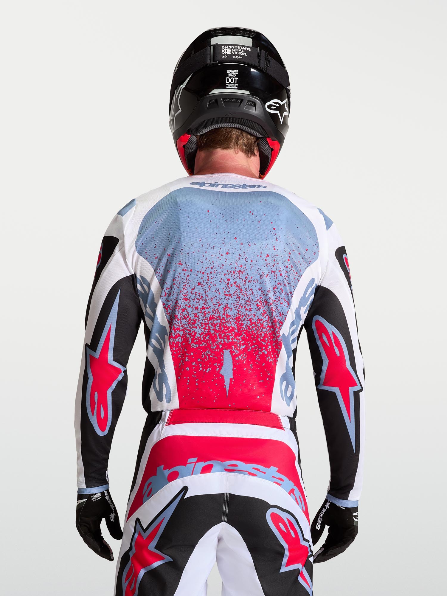 Alpinestars Fluid Drag Motocrosstrøje sort/hvid/rød/blå S Figur 11