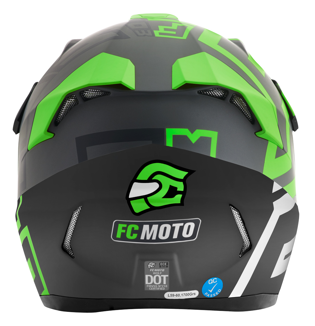FC-Moto Merkur Flex Cască de motocross negru/gri/verde L Figura 8
