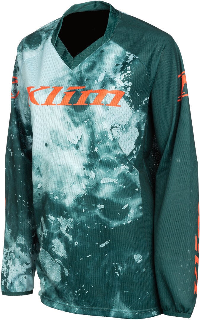 Klim XC Lite Corrosion 2023 Motocross trøje til damer grøn/blå XL Figur 1