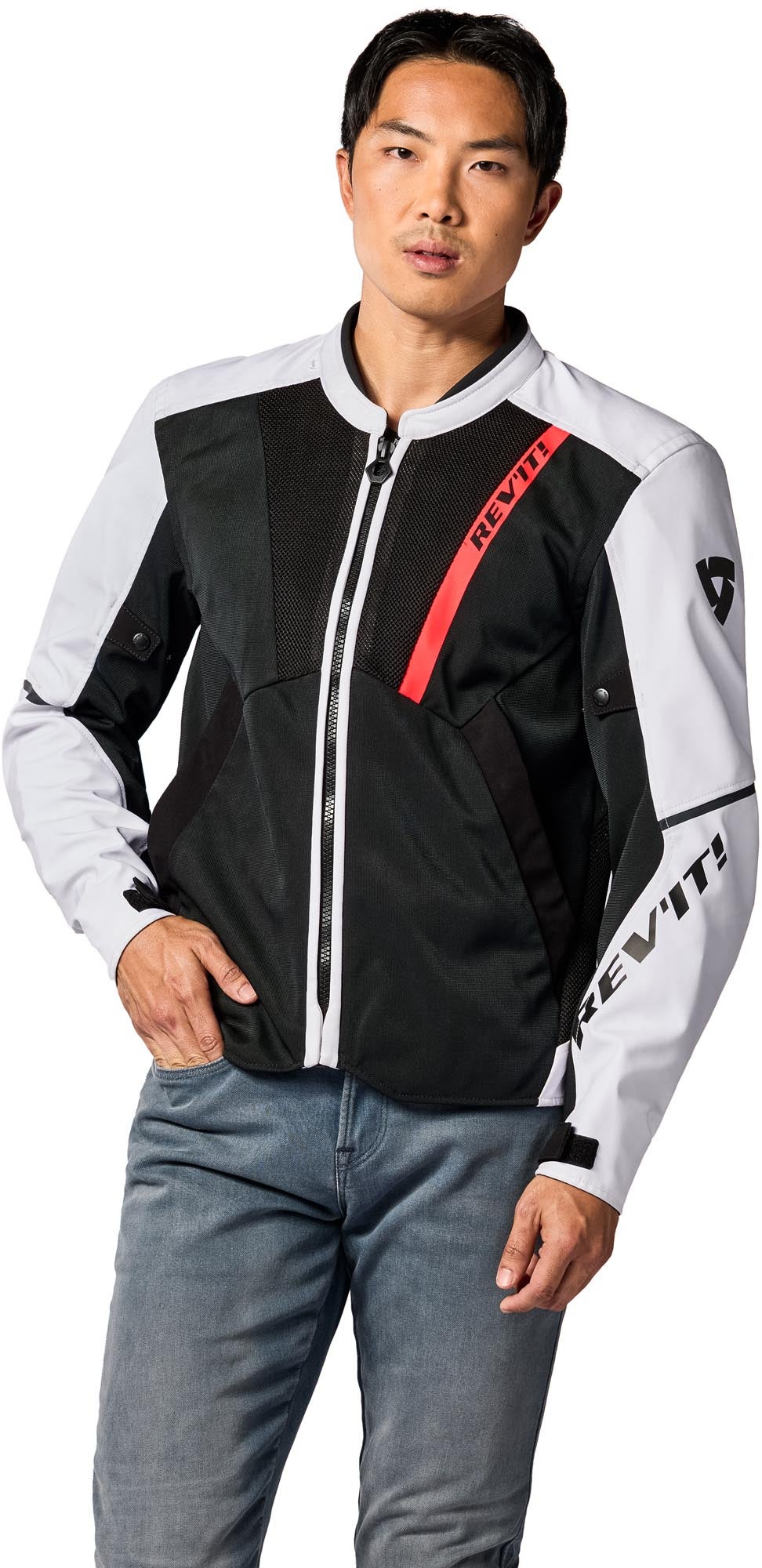 Revit GT-R 4 Air Motorcycle Textile Jacket black/white 2XL Figure 3