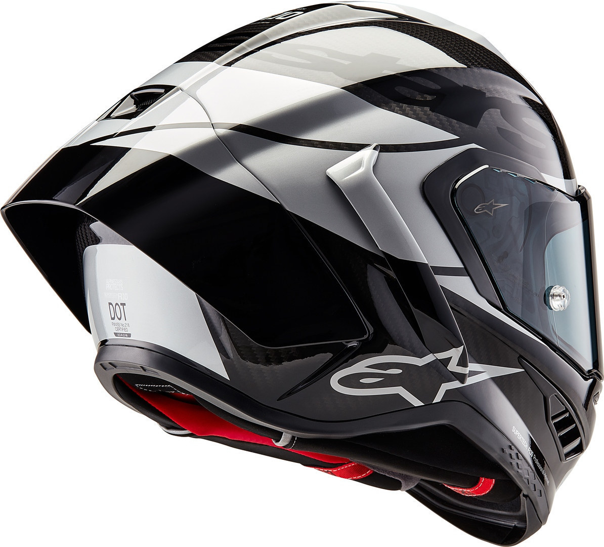 Alpinestars Supertech R10 Element Carbon Helm schwarz/silber M (57/58) Abbildung 7