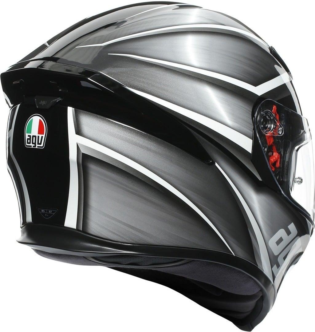 AGV K-5 S Tempest Helmet black/silver S (55/56) Figure 4
