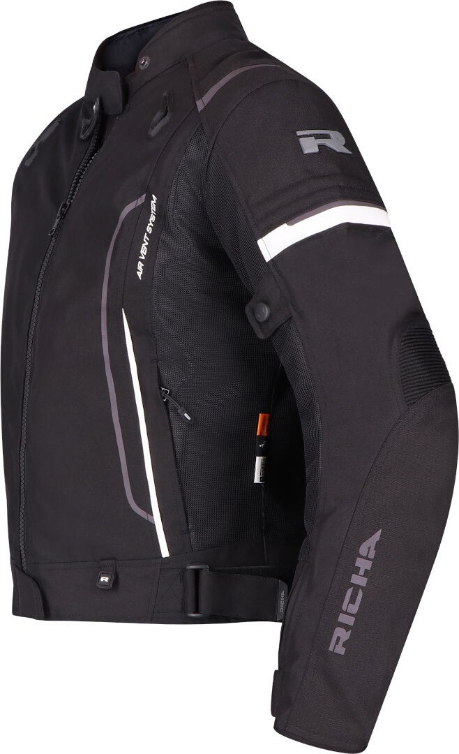 Richa Airstream 3 imperméable à l’eau dames moto textile veste Noir/Blanc L Figure 2