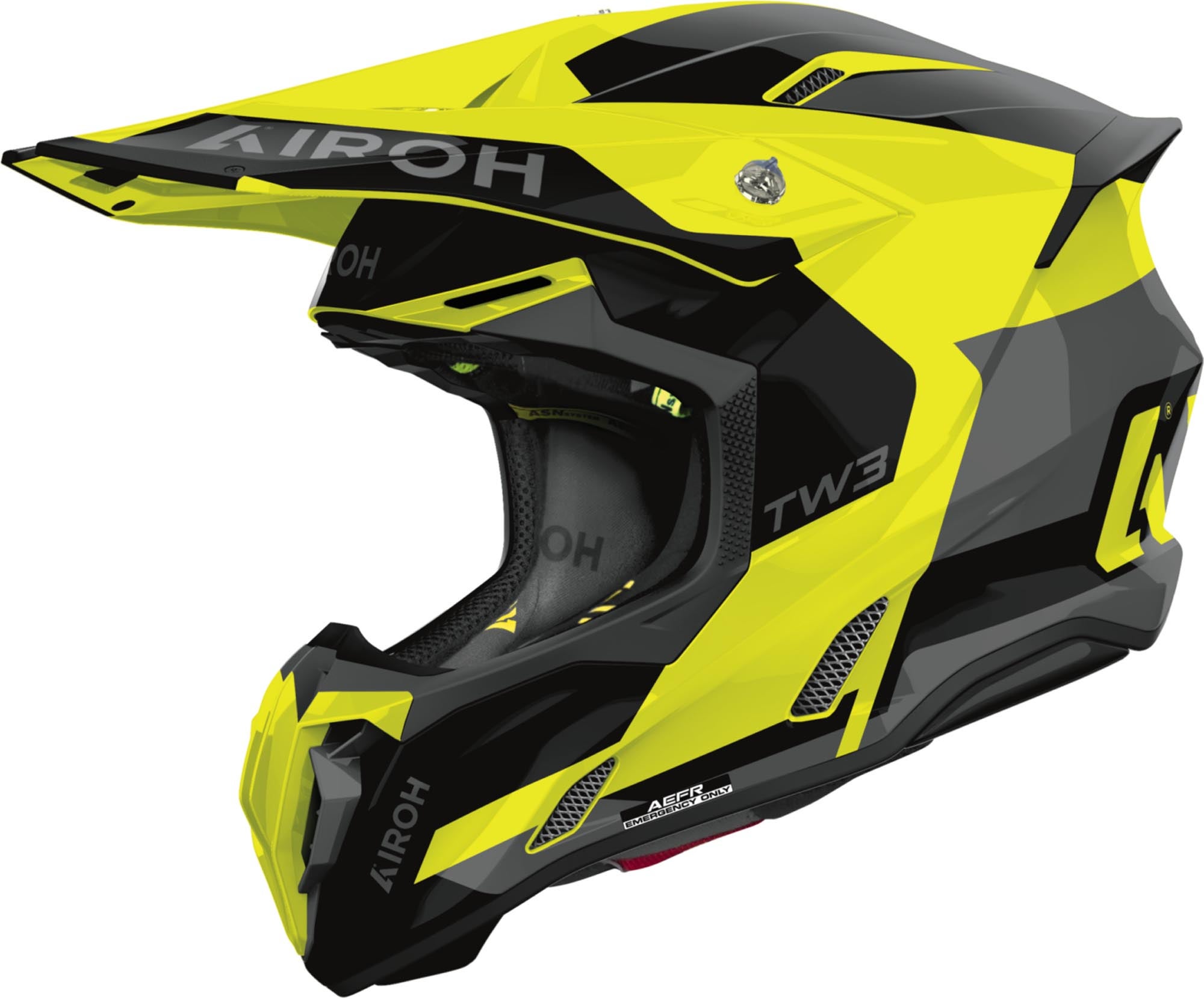 Airoh Twist 3 Fancy Motocross Helm schwarz/grau/fluo-gelb XXL (63) Abbildung 1
