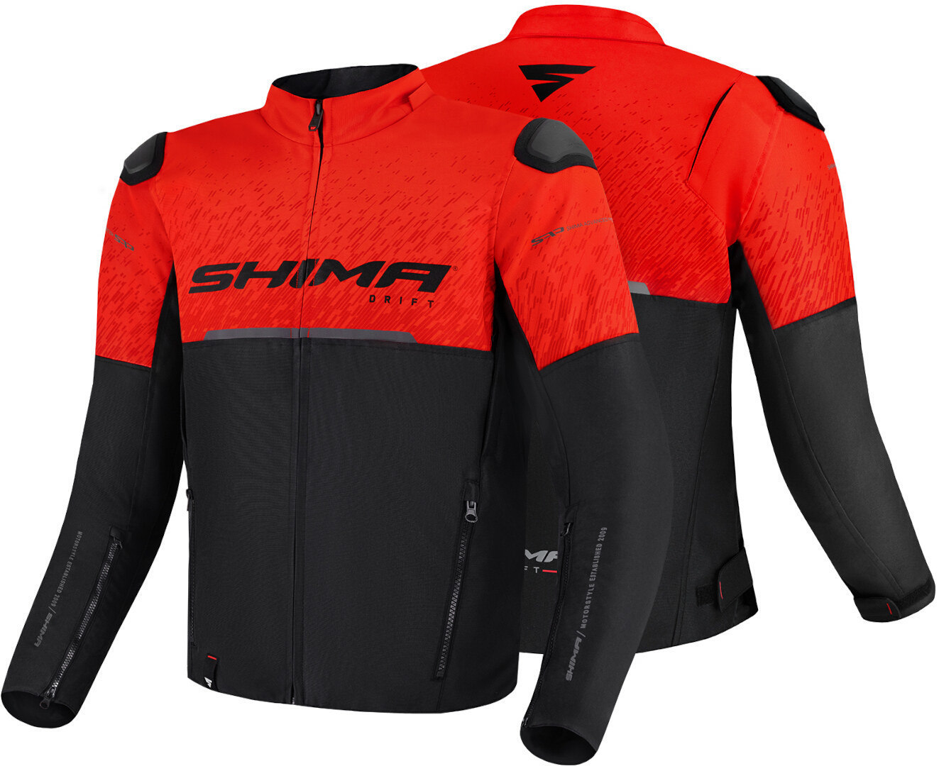SHIMA Drift Motorcycle Textile Jacket black/red XL Figure 3