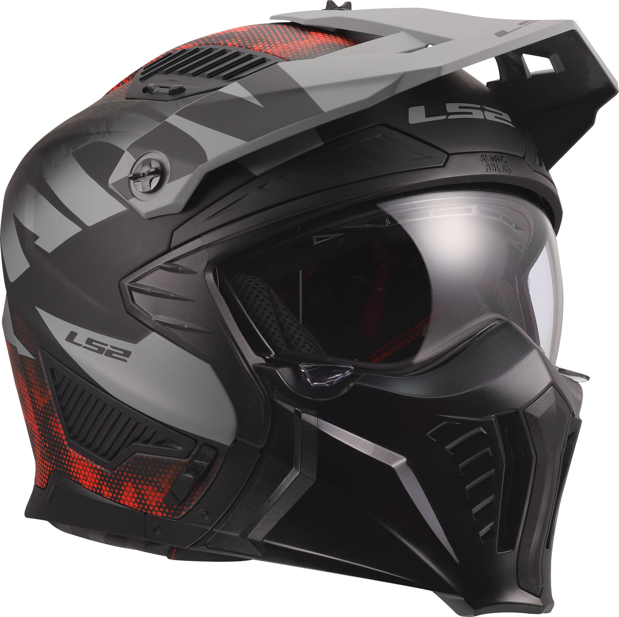 LS2 OF606 Drifter Gas Capacete cinza/vermelho XL (61/62) Figura 11