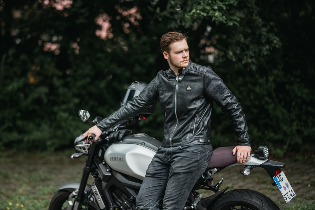 Black-Cafe London Milano Jachetă de piele de motocicletă 60 Figura 4