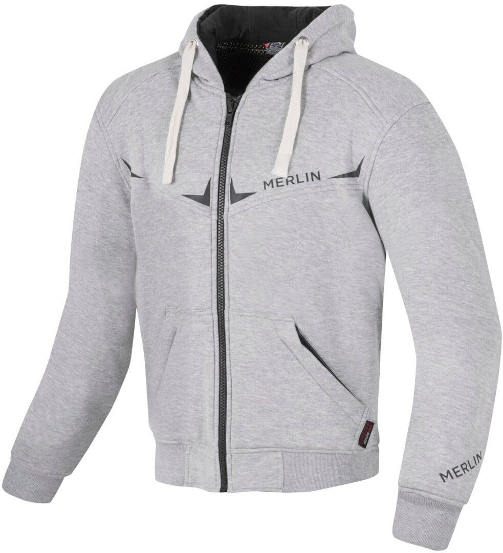 Merlin Easton Motorcycle Zip Hoodie Jacket light grey L Figure 1