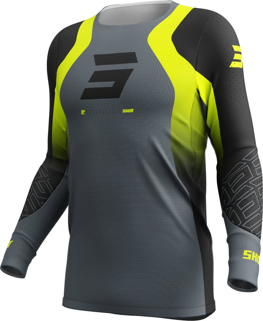 Shot Aerolite Ultra Motocross trøje grå/gul M Figur 1
