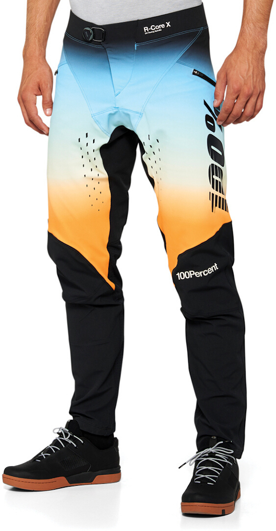 100% R-Core X LE Pantaloni de bicicletă negru/albastru/galben 28 Figura 1
